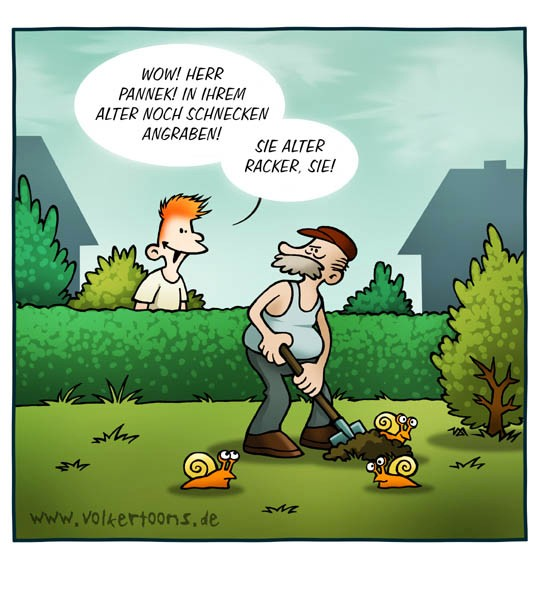 Cartoon: Schnecken angraben 1