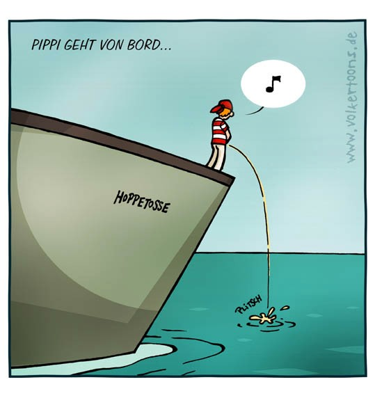 Cartoon: Pippi geht von Bord 1
