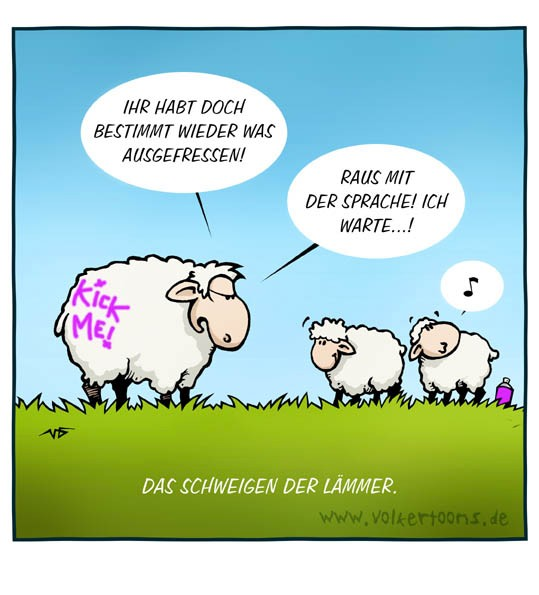 Cartoon: Das Schweigen der Lämmer 1