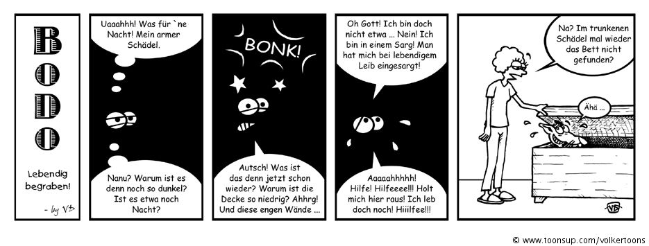 Cartoon: Lebendig begraben 1