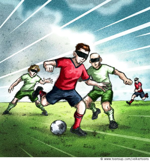 Illustration: Blindenfußball 1
