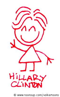 Karrikatur: Hillary Clinton 1