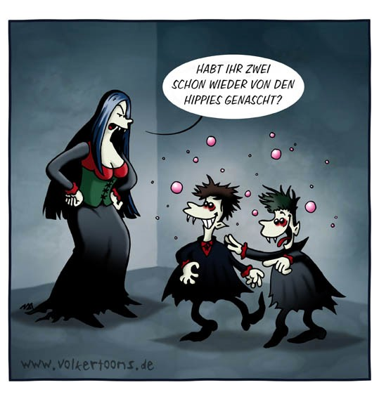 Cartoon: Hippies Naschen 1