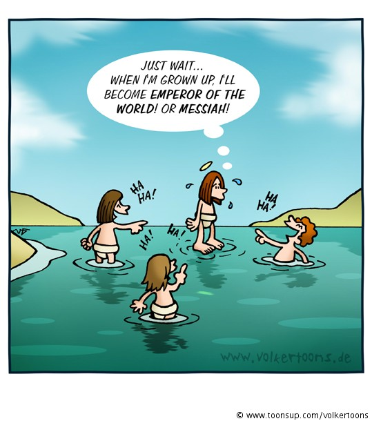 Cartoon: Walking on Water 1