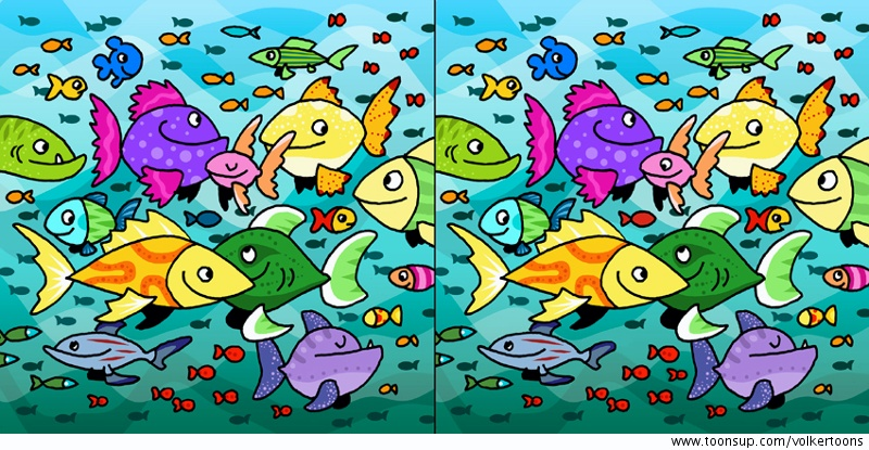 Illustration: Fehlersuchbild: Fische 1