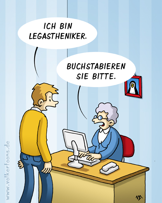 Cartoon: Legastheniker 1