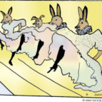 Osterhasen a la Toulouse-Lautrec