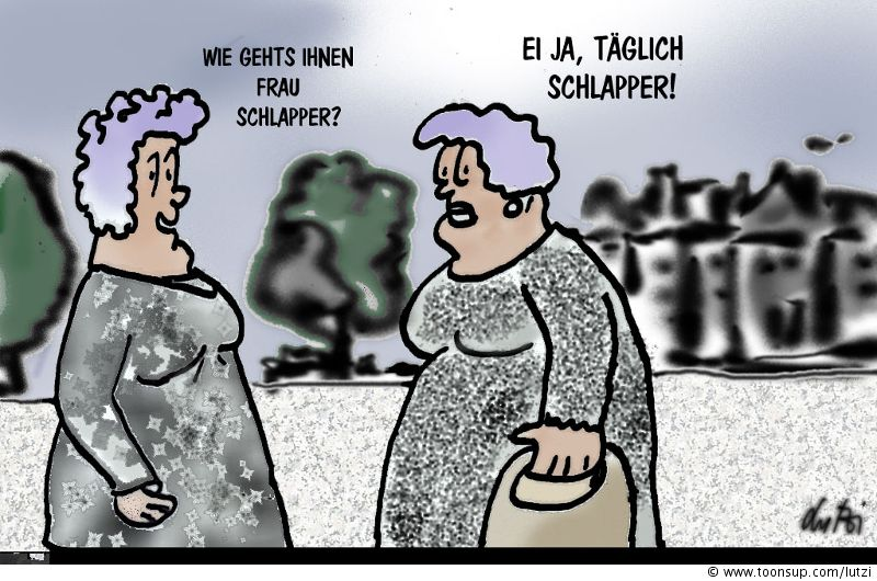 Comic: Familie Schlapper, Frau Schlapper kauft ein 1