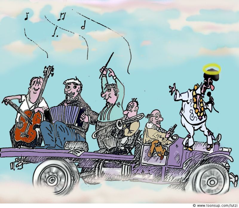 Cartoon: Himmlischer Ausflug 1