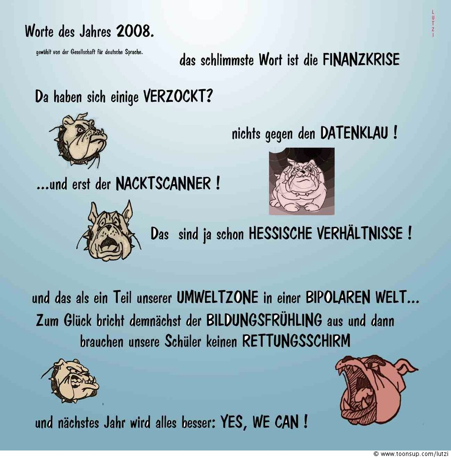 Cartoon: 2008er Worte 1