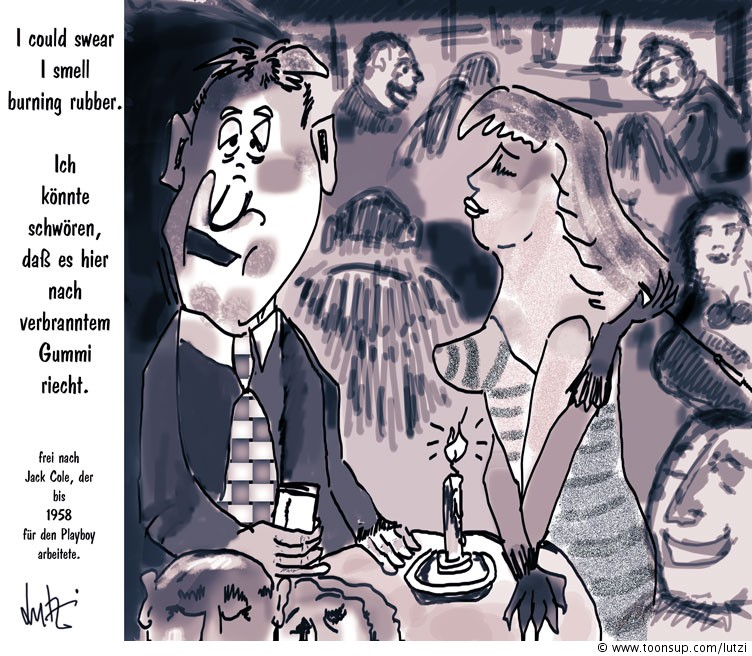 Cartoon: Verbrannter Gummi 1