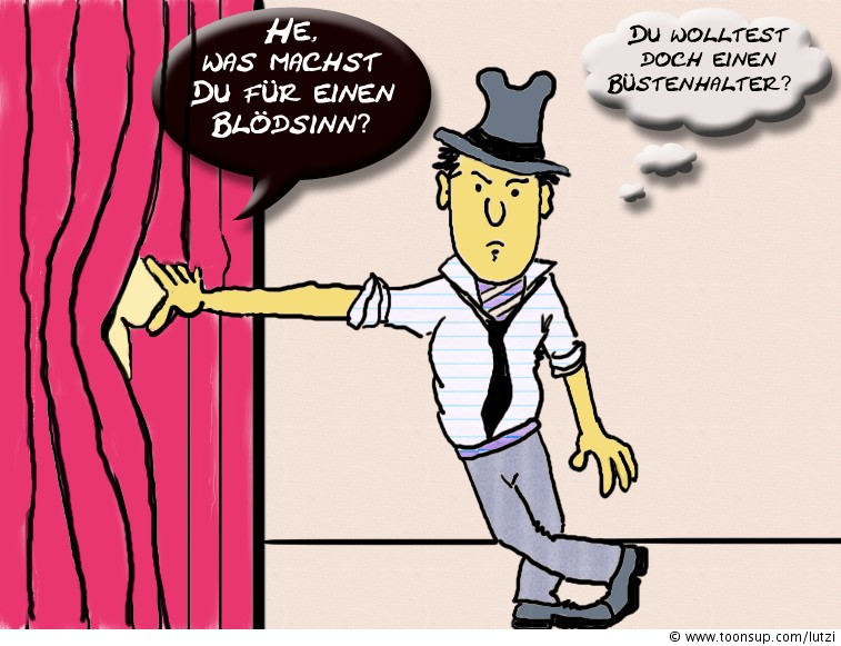 Cartoon: Männer beim Einkaufsbummel 1