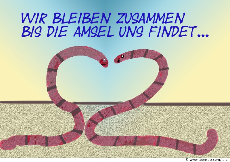 Cartoon: Regenwurmliebe 1