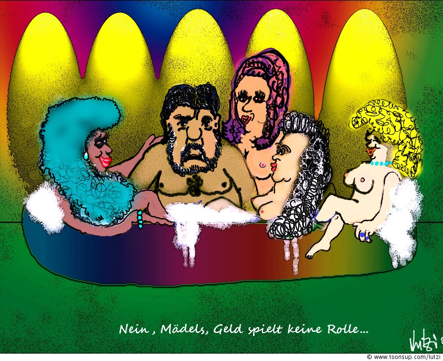 Cartoon: Wenn Geld keine Rolle spielt, was spielt dann eine ? 1