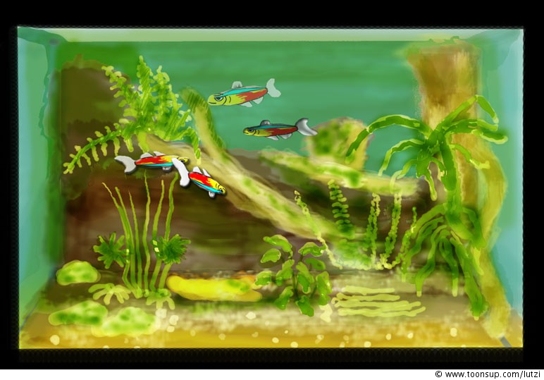 Illustration: Guppies -äh - Neons natürlich 1