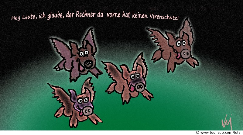 Cartoon: Virenangriff 1