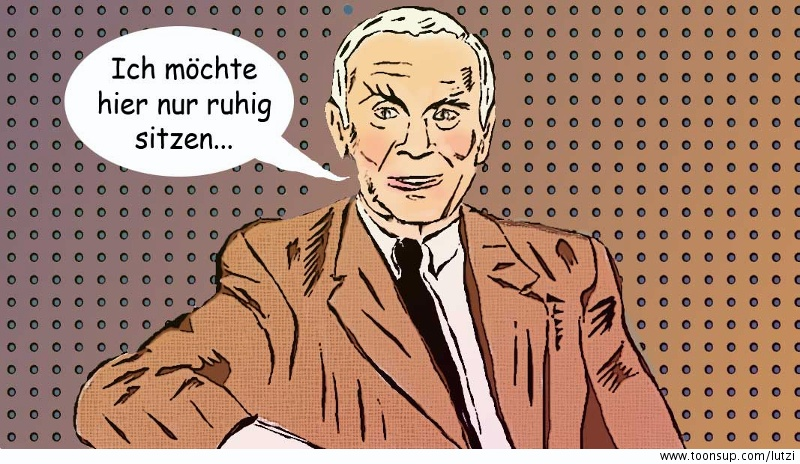 Cartoon: Ich möchte hier nur sitzenbleiben. 1