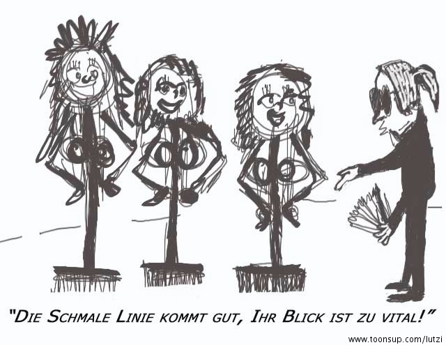 Cartoon: Schmale Silhouette 1
