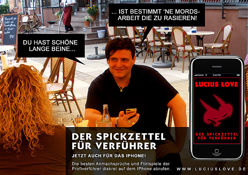 Concept Art / Character Design: LUCIUS LOVE -Spickzettel Werbung 1