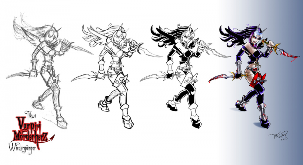 Concept Art / Character Design: Vampiri Dolchtänzer 1