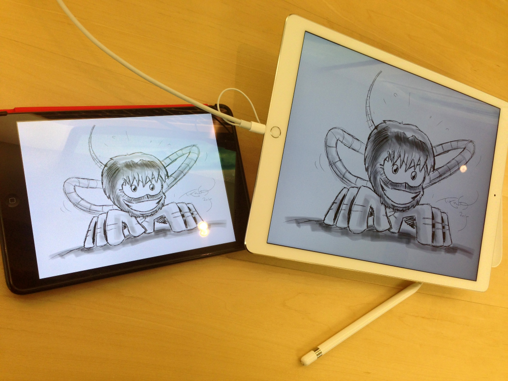Book: Space-Rat Digital Sketch Test auf dem iPad Pro 1