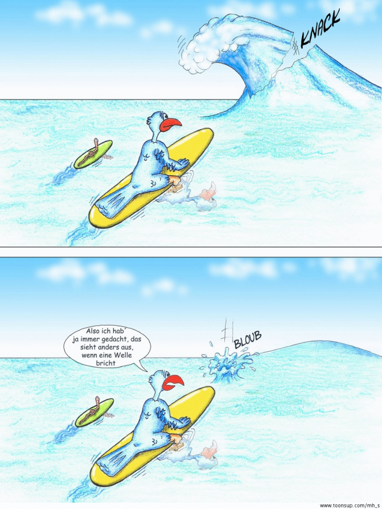 Comic: Rudi der Regenwurm - Wellenreiter 3