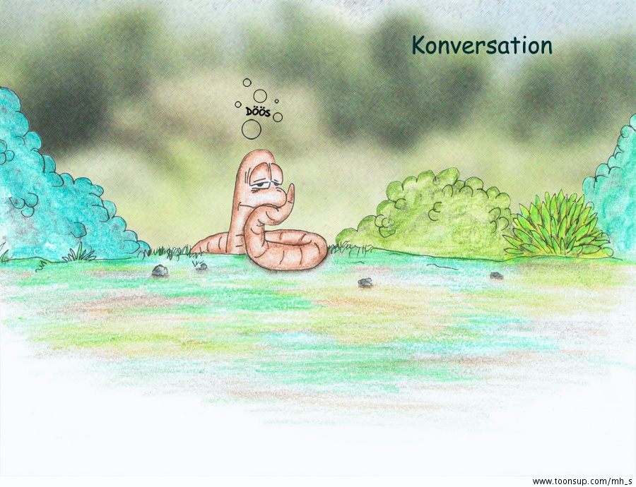 Comic: Rudi der Regenwurm - Konversation 1