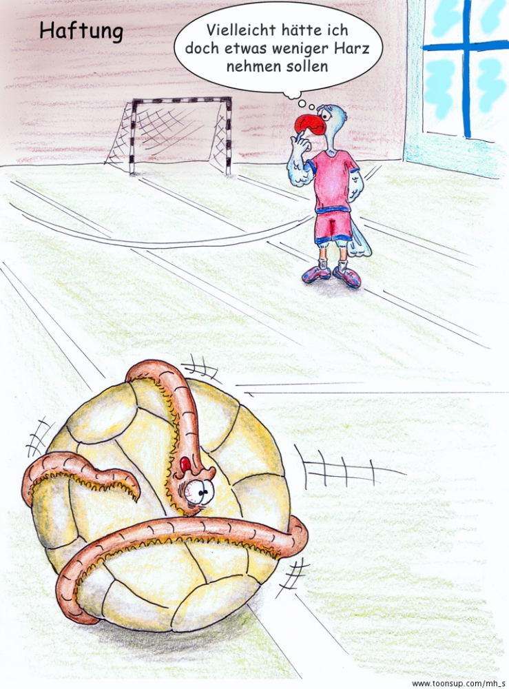 Cartoon: Rudi der Regenwurm - Haftung 1