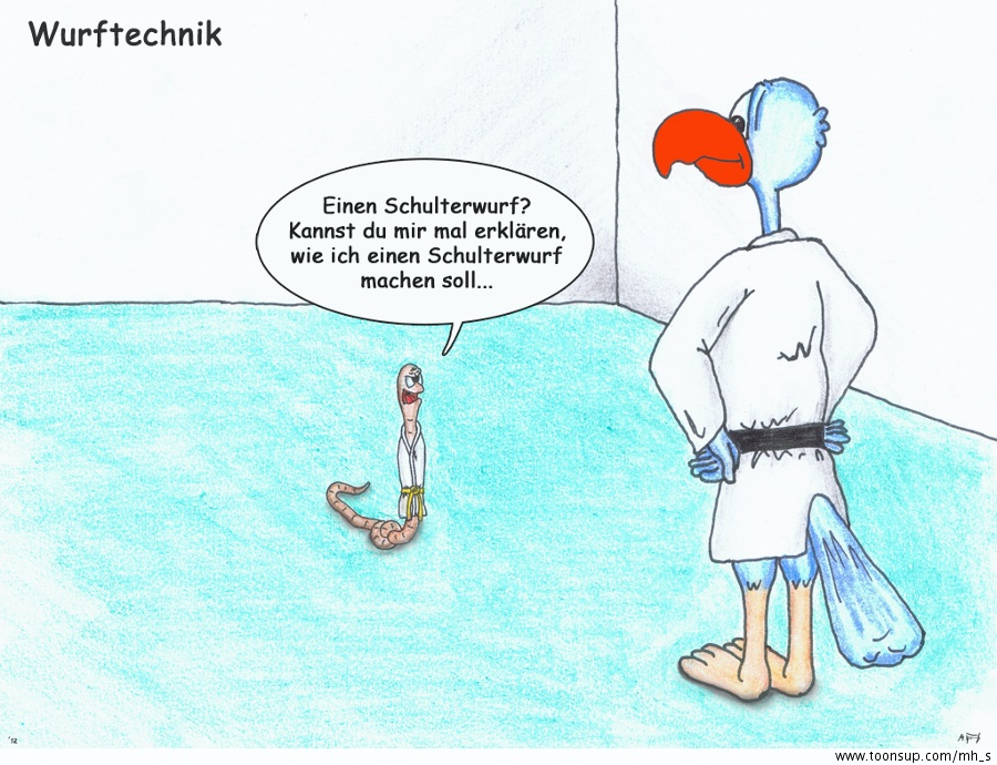 Comic: Rudi der Regenwurm - Wurftechnik 1