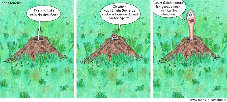 Comic: Rudi der Regenwurm - abgetaucht 1