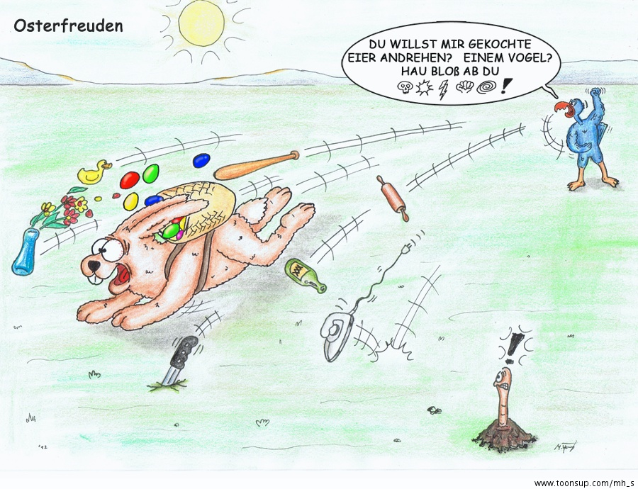 Cartoon: Rudi der Regenwurm - Osterfreuden 1