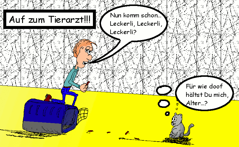 Cartoon: ab zum Tierarzt... 1