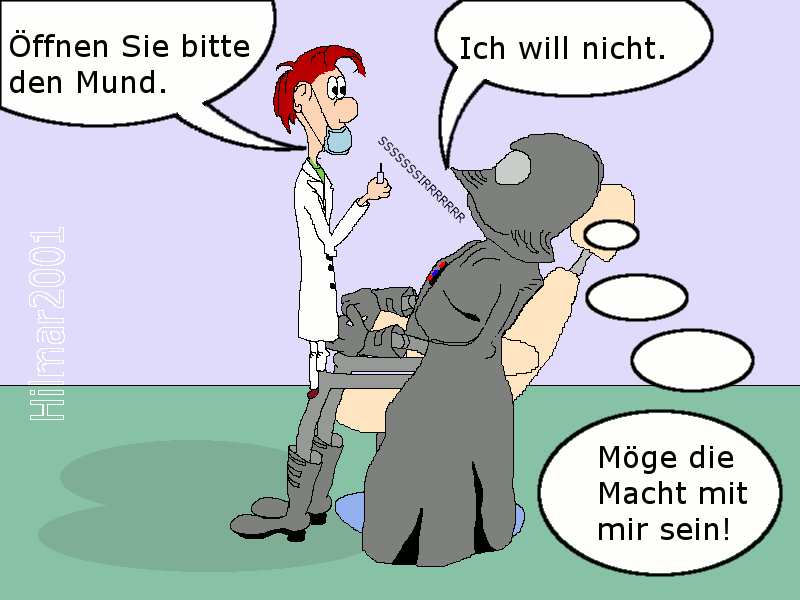 Cartoon: Darth Vader beim Zahnarzt 1