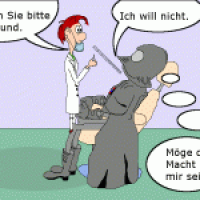 Darth Vader beim Zahnarzt