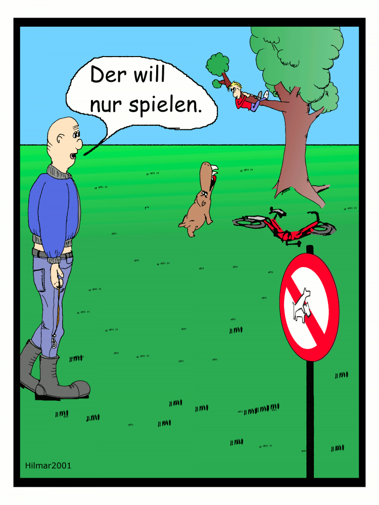 Cartoon: der will nur spielen 1