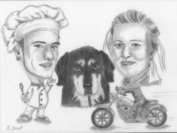 Karrikatur: Comicportrait/Bleistift 1