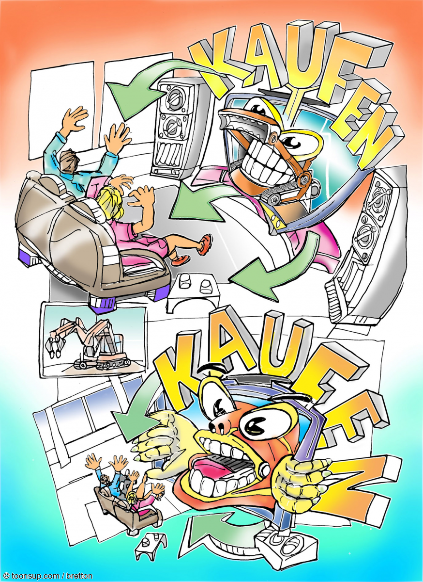 Cartoon: Medien Konsument 1