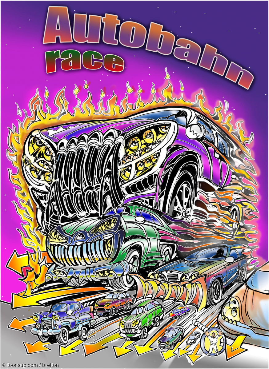 Karrikatur: Autobahn 1