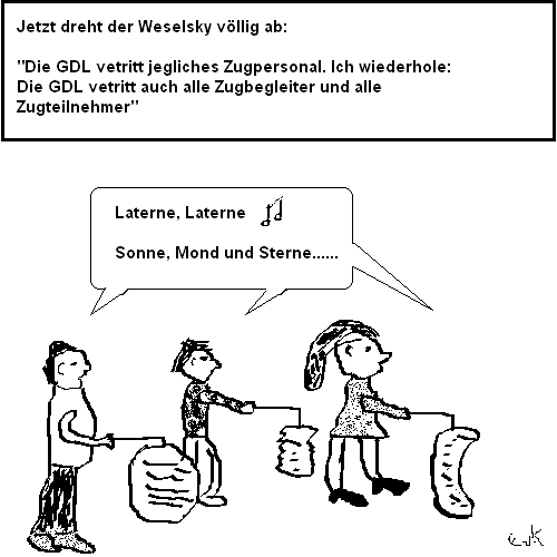 Cartoon: Der Bahnstreik weitet sich aus 1