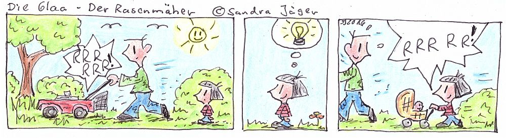 Comic: Die Glaa - Der Rasenmäher 1