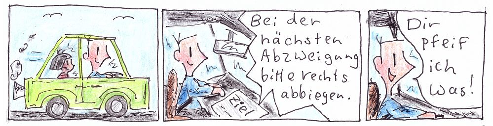 Comic: Onkel Schorsch und das Navi 2