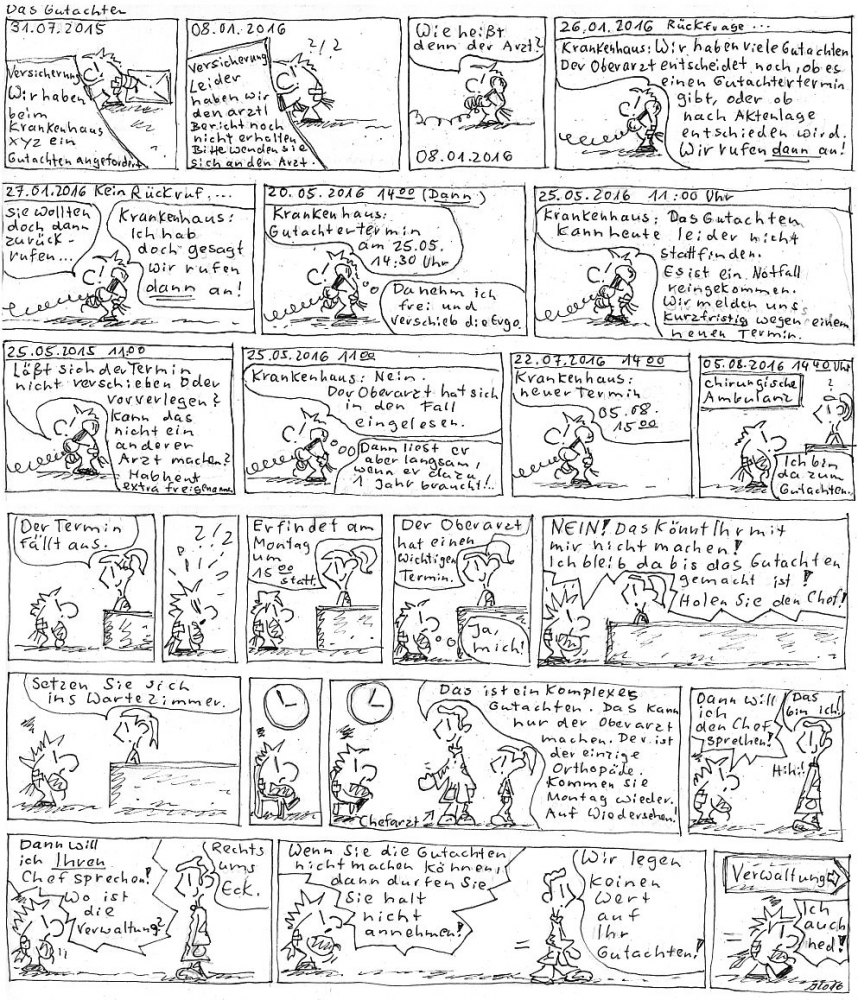 Comic: Das Gutachten (Das Krankenhausfluchttier) 1