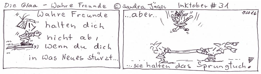 Comic: Inktober #31 Wahre Freunde 1