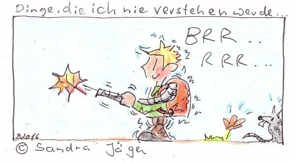 Cartoon: Der Laubbläser 1