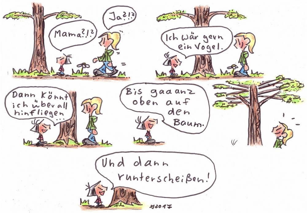 Comic: Ich wär gern ein Vogel 1