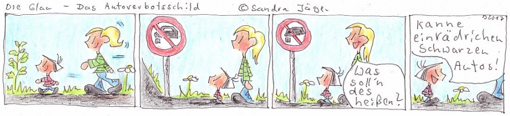 Comic: Das Autoverbotsschild 1
