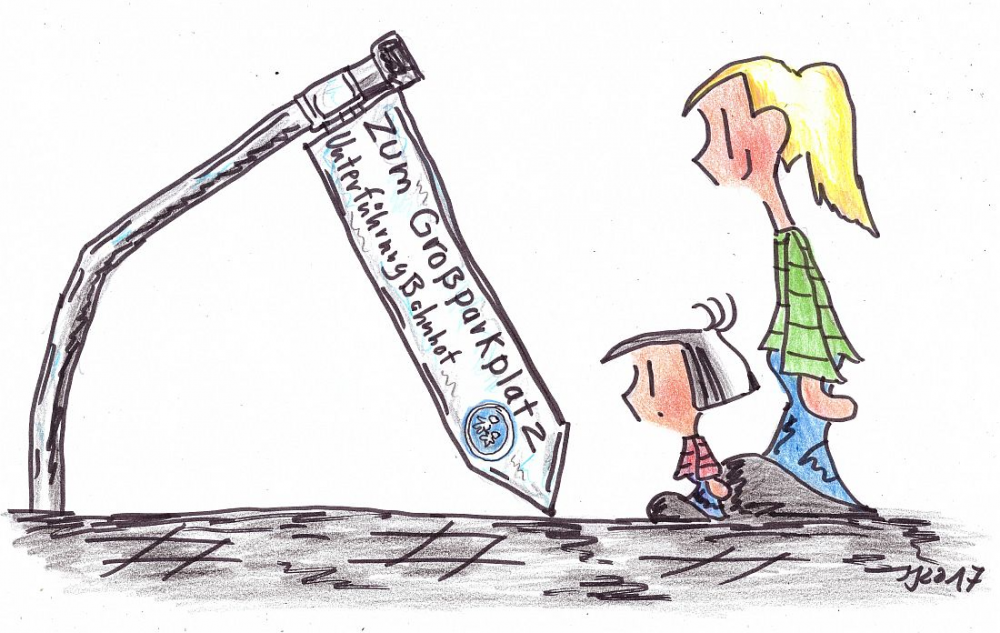 Cartoon: Zum Großparkplatz 1