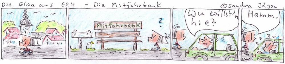 Comic: Die Mitfahrbank 1