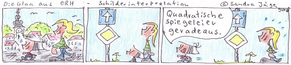 Comic: Die Schilderinterpretation 1