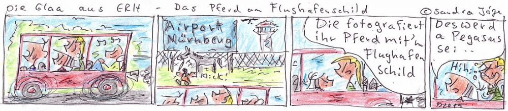 Comic: Das Flughafenschild und das Pferd 1
